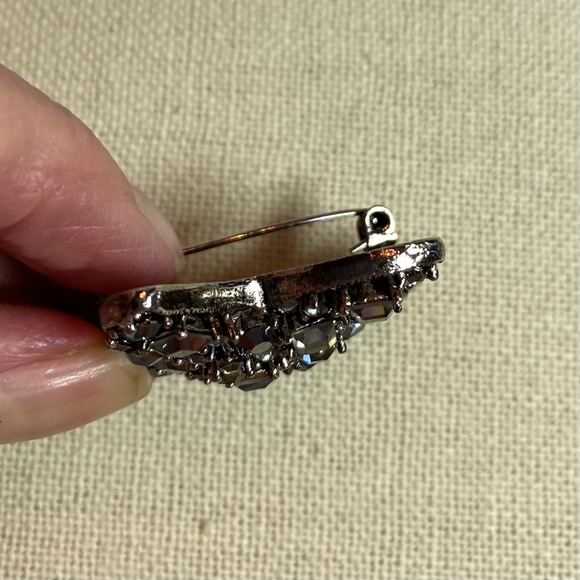 Vintage metal Silver w/gray stones starfish Brooch. - Picture 4 of 4